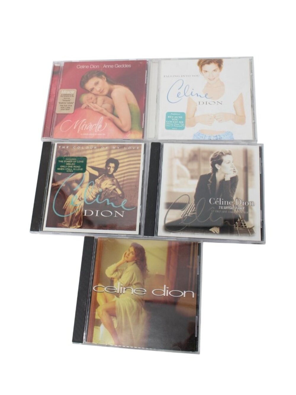 Celine Dion CD Lot 5 Vintage 94363 Miracle Colour of Love Falling Into You
